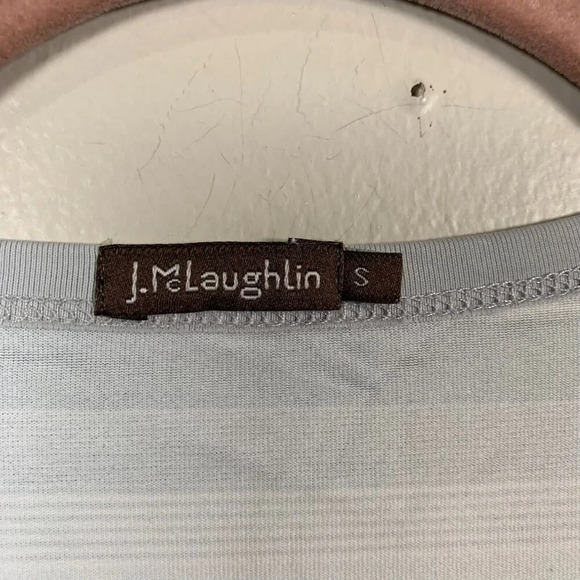 J Mclaughlin Lynn Henley Dress Womens Small Black Gray Stripe Catalina Cloth S - Picture 4 of 7